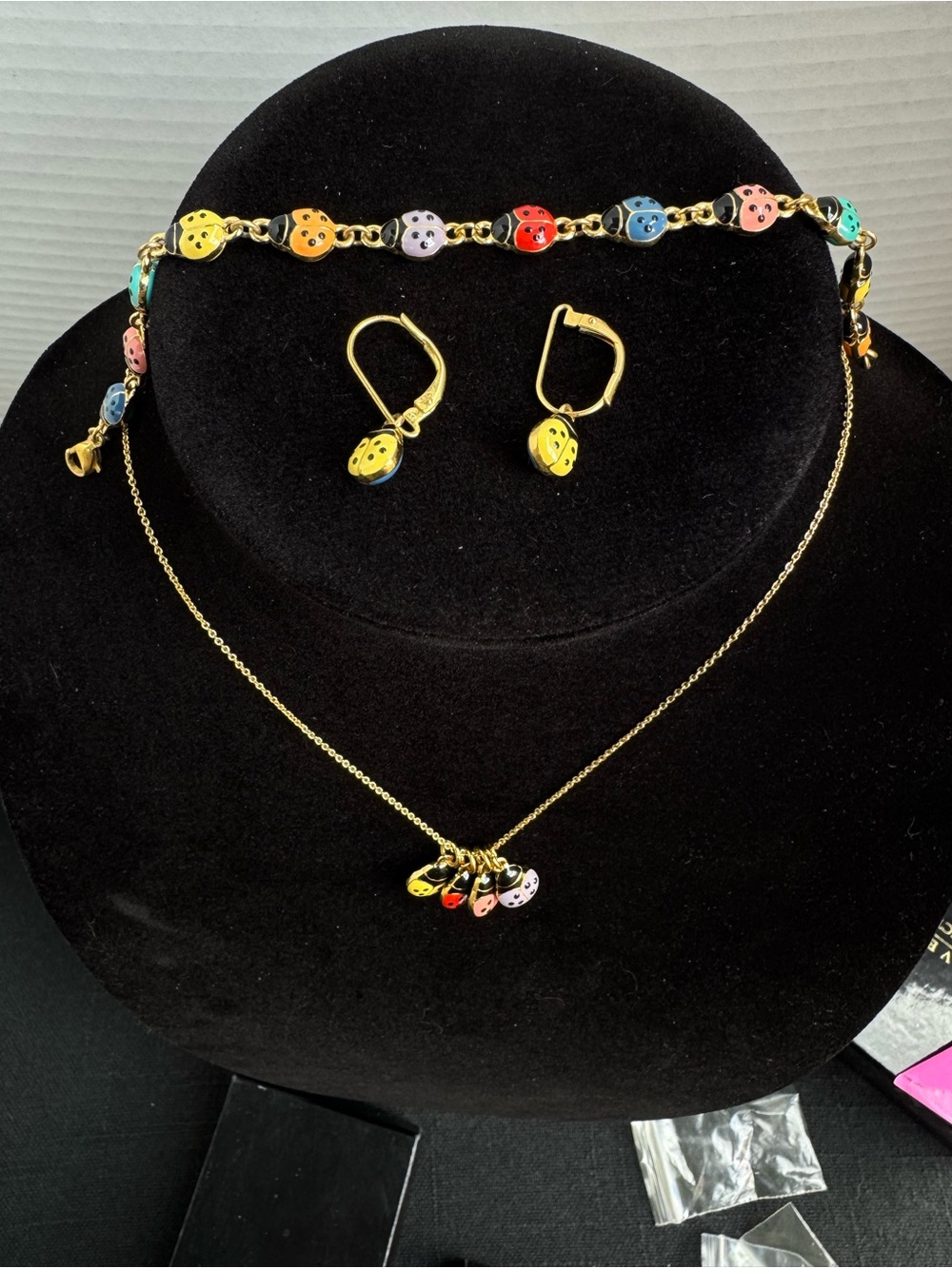 Joan Rivers Ladybug Necklace Set - Picture 2 of 3